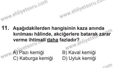 2 Kasım 2013 Tarihli Sürücü Adayları Sınavı K Kitapçığı 11. Soru