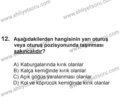 2 Kasım 2013 Tarihli Sürücü Adayları Sınavı K Kitapçığı 12. Soru