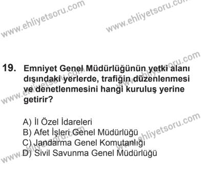 2 Kasım 2013 Tarihli Sürücü Adayları Sınavı K Kitapçığı 19. Soru