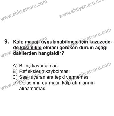 2 Kasım 2013 Tarihli Sürücü Adayları Sınavı L Kitapçığı 9. Soru