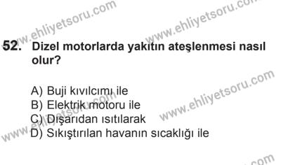 2 Kasım 2013 Tarihli Sürücü Adayları Sınavı L Kitapçığı 52. Soru