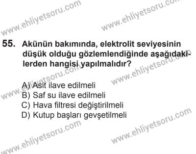 2 Kasım 2013 Tarihli Sürücü Adayları Sınavı L Kitapçığı 55. Soru