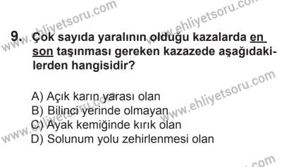 2 Kasım 2013 Tarihli Sürücü Adayları Sınavı M Kitapçığı 9. Soru