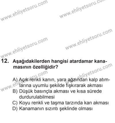 2 Kasım 2013 Tarihli Sürücü Adayları Sınavı M Kitapçığı 12. Soru
