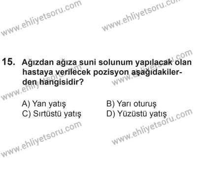 2 Kasım 2013 Tarihli Sürücü Adayları Sınavı M Kitapçığı 15. Soru