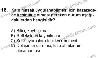 2 Kasım 2013 Tarihli Sürücü Adayları Sınavı M Kitapçığı 16. Soru