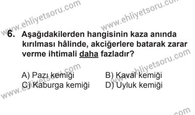 2 Kasım 2013 Tarihli Sürücü Adayları Sınavı N Kitapçığı 6. Soru