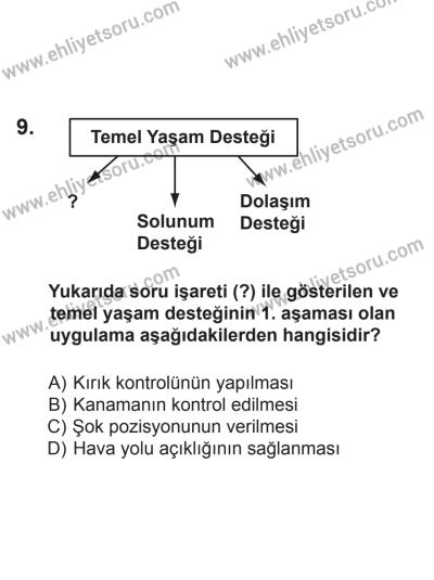 2 Kasım 2013 Tarihli Sürücü Adayları Sınavı N Kitapçığı 9. Soru