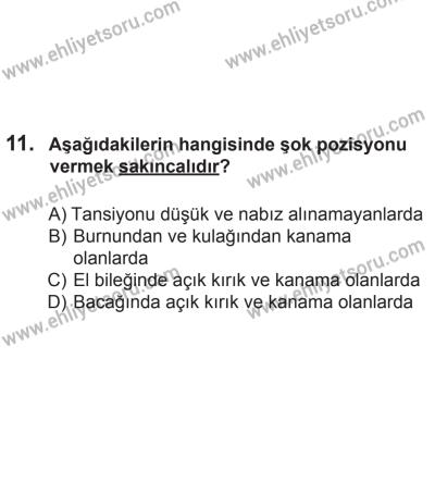 2 Kasım 2013 Tarihli Sürücü Adayları Sınavı N Kitapçığı 11. Soru