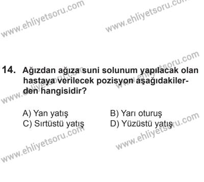 2 Kasım 2013 Tarihli Sürücü Adayları Sınavı N Kitapçığı 14. Soru