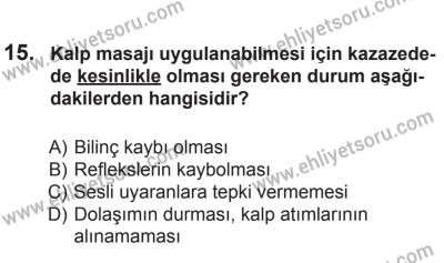 2 Kasım 2013 Tarihli Sürücü Adayları Sınavı N Kitapçığı 15. Soru