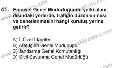 2 Kasım 2013 Tarihli Sürücü Adayları Sınavı N Kitapçığı 41. Soru