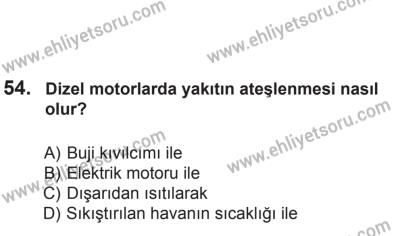 2 Kasım 2013 Tarihli Sürücü Adayları Sınavı N Kitapçığı 54. Soru