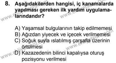 20 Mayıs 2017 Tarihli Sürücü Adayları Sınavı K Kitapçığı 1. Oturum 8. Soru