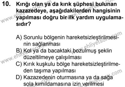 20 Mayıs 2017 Tarihli Sürücü Adayları Sınavı K Kitapçığı 1. Oturum 10. Soru