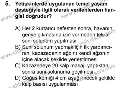 20 Mayıs 2017 Tarihli Sürücü Adayları Sınavı K Kitapçığı 2. Oturum 5. Soru