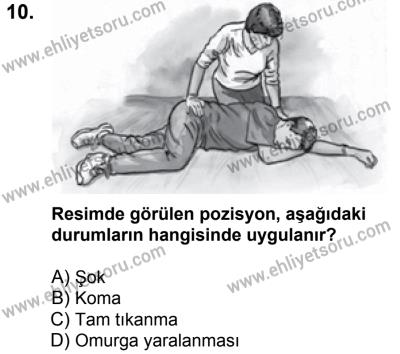 20 Mayıs 2017 Tarihli Sürücü Adayları Sınavı K Kitapçığı 2. Oturum 10. Soru