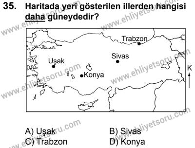 20 Mayıs 2017 Tarihli Sürücü Adayları Sınavı K Kitapçığı 2. Oturum 35. Soru