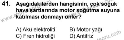 20 Mayıs 2017 Tarihli Sürücü Adayları Sınavı K Kitapçığı 2. Oturum 41. Soru