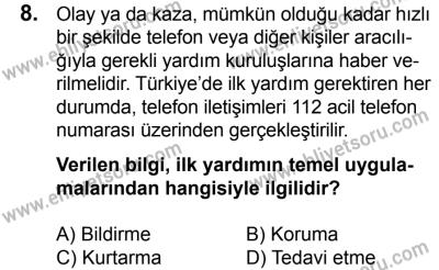 20 Mayıs 2017 Tarihli Sürücü Adayları Sınavı L Kitapçığı 2Oturumu 8. Soru