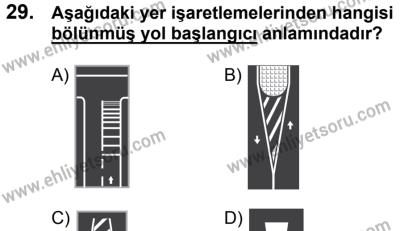 20 Mayıs 2017 Tarihli Sürücü Adayları Sınavı L Kitapçığı 2Oturumu 29. Soru