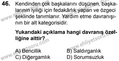 20 Mayıs 2017 Tarihli Sürücü Adayları Sınavı L Kitapçığı 2Oturumu 46. Soru