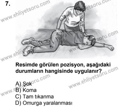 20 Mayıs 2017 Tarihli Sürücü Adayları Sınavı M Kitapçığı 1. Oturum 7. Soru