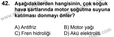 20 Mayıs 2017 Tarihli Sürücü Adayları Sınavı M Kitapçığı 1. Oturum 42. Soru