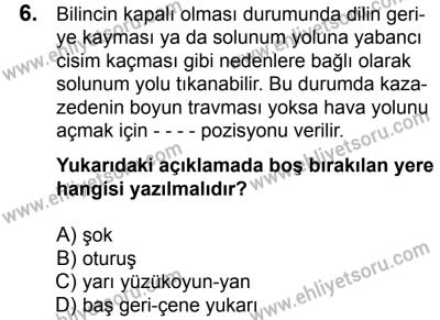 20 Mayıs 2017 Tarihli Sürücü Adayları Sınavı M Kitapçığı 2. Oturum 6. Soru
