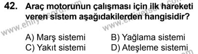20 Mayıs 2017 Tarihli Sürücü Adayları Sınavı M Kitapçığı 2. Oturum 42. Soru