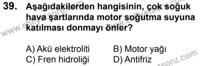 20 Mayıs 2017 Tarihli Sürücü Adayları Sınavı N Kitapçığı 2. Oturum 39. Soru