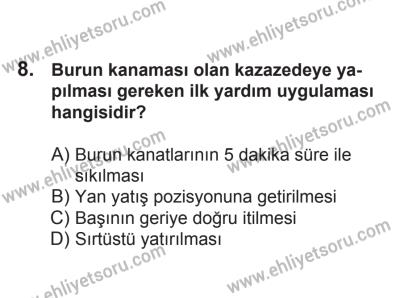 21 Nisan 2018 Tarihli Sürücü Adayları Sınavı K Kitapçığı 8. Soru