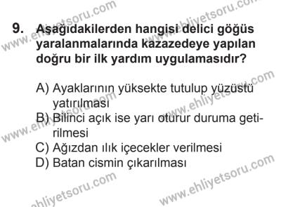 21 Nisan 2018 Tarihli Sürücü Adayları Sınavı K Kitapçığı 9. Soru