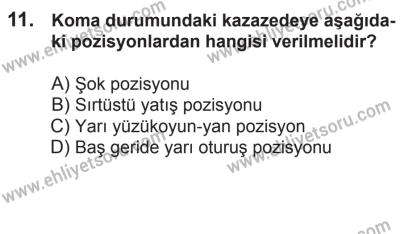 21 Nisan 2018 Tarihli Sürücü Adayları Sınavı K Kitapçığı 11. Soru