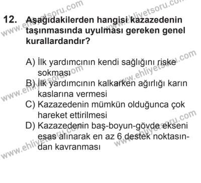 21 Nisan 2018 Tarihli Sürücü Adayları Sınavı K Kitapçığı 12. Soru