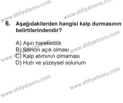 21 Nisan 2018 Tarihli Sürücü Adayları Sınavı L Kitapçığı 6. Soru