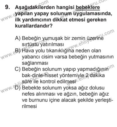 21 Nisan 2018 Tarihli Sürücü Adayları Sınavı L Kitapçığı 9. Soru