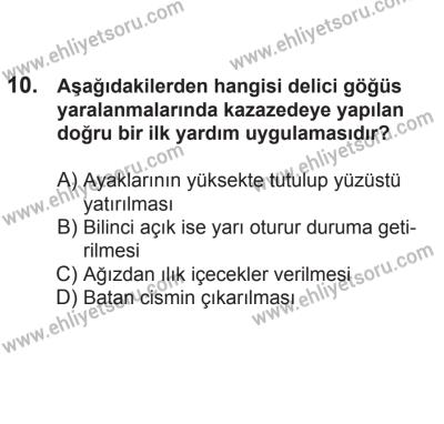 21 Nisan 2018 Tarihli Sürücü Adayları Sınavı L Kitapçığı 10. Soru