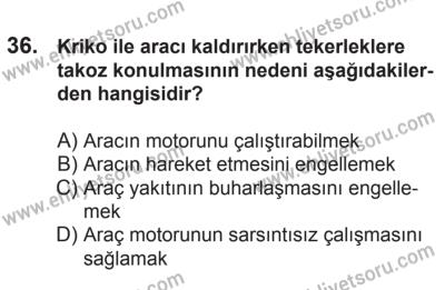 21 Nisan 2018 Tarihli Sürücü Adayları Sınavı L Kitapçığı 36. Soru