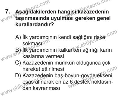 21 Nisan 2018 Tarihli Sürücü Adayları Sınavı M Kitapçığı 7. Soru