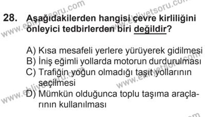 21 Nisan 2018 Tarihli Sürücü Adayları Sınavı M Kitapçığı 28. Soru