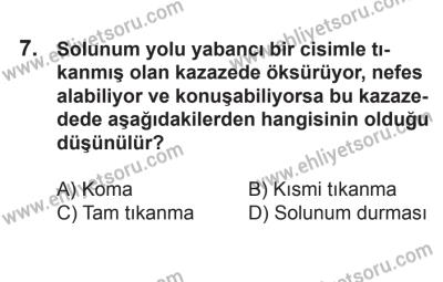 21 Nisan 2018 Tarihli Sürücü Adayları Sınavı N Kitapçığı 7. Soru