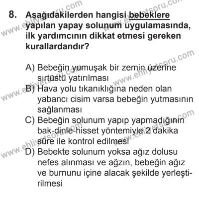 21 Nisan 2018 Tarihli Sürücü Adayları Sınavı N Kitapçığı 8. Soru