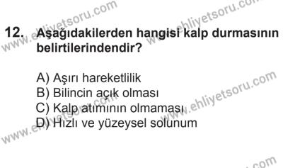21 Nisan 2018 Tarihli Sürücü Adayları Sınavı N Kitapçığı 12. Soru