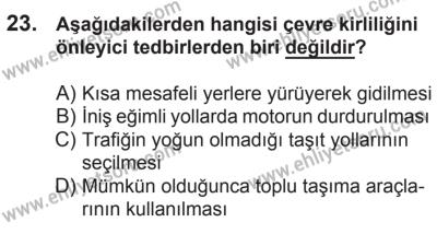 21 Nisan 2018 Tarihli Sürücü Adayları Sınavı N Kitapçığı 23. Soru