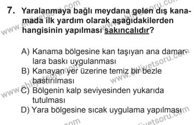 22 Mart 2015 Tarihli Sürücü Adayları Sınavı K Kitapçığı 7. Soru