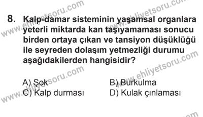 22 Mart 2015 Tarihli Sürücü Adayları Sınavı K Kitapçığı 8. Soru