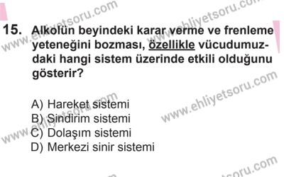 22 Mart 2015 Tarihli Sürücü Adayları Sınavı K Kitapçığı 15. Soru