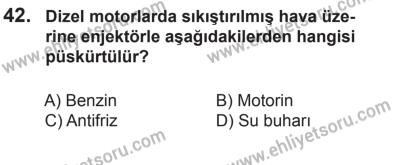 22 Mart 2015 Tarihli Sürücü Adayları Sınavı K Kitapçığı 42. Soru