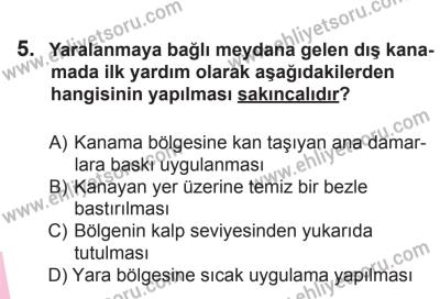 22 Mart 2015 Tarihli Sürücü Adayları Sınavı L Kitapçığı 5. Soru